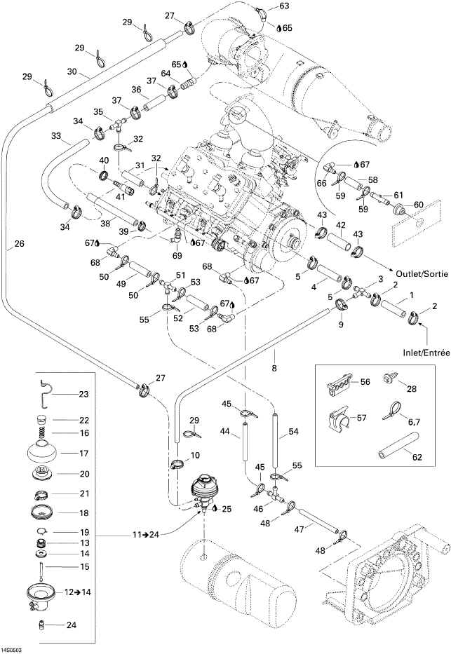 Fits 1996-5666 Sea-Doo Boats Fitting-Elbow, OEM Part # A19302179000