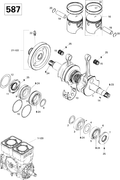 Fits 1996 Sea-Doo GTS, 5817 / SP, 5876 / SPI, 5878 Piston Pin, OEM Part # 420916136