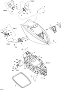 Fits 2006 Sea-Doo GTX 4-TEC SC / GTX 4-TEC, STD LH Mirror Shell, OEM Part # 269501458