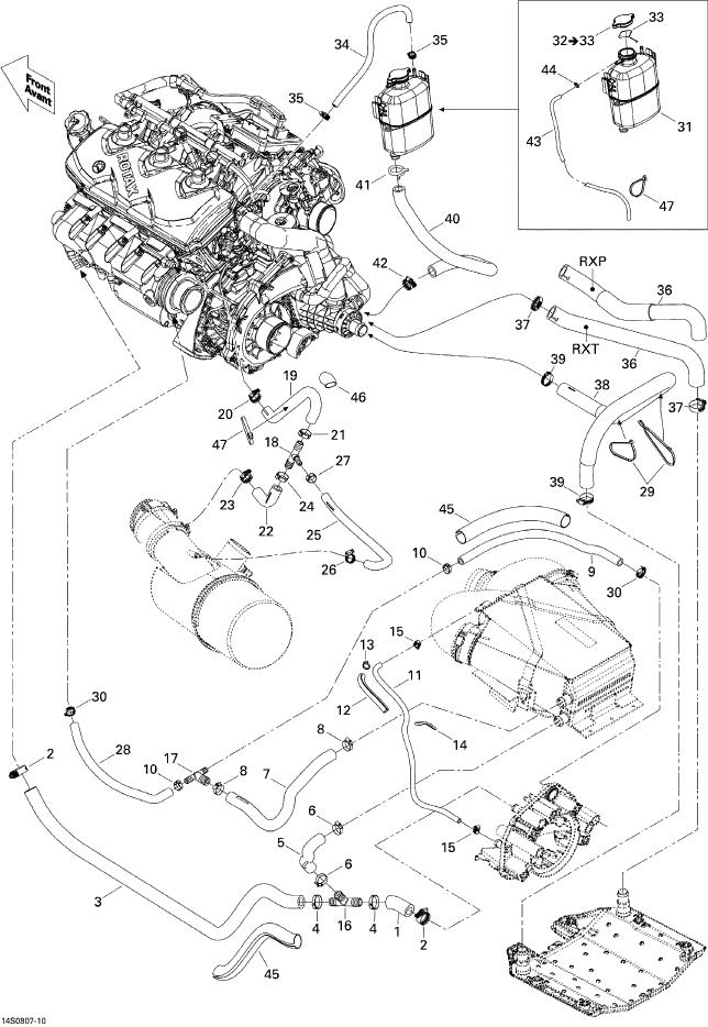 Fits 2008-2011 Sea-Doo Watercraft Formed Hose, OEM Part # 276000243
