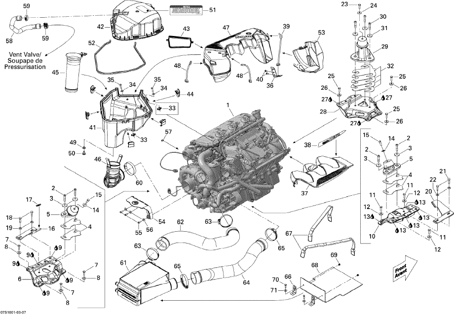 Fits 2010 Sea-Doo RXT-X and X RS 260 Engine Decal, 260 4-Tec, OEM Part # 219903235