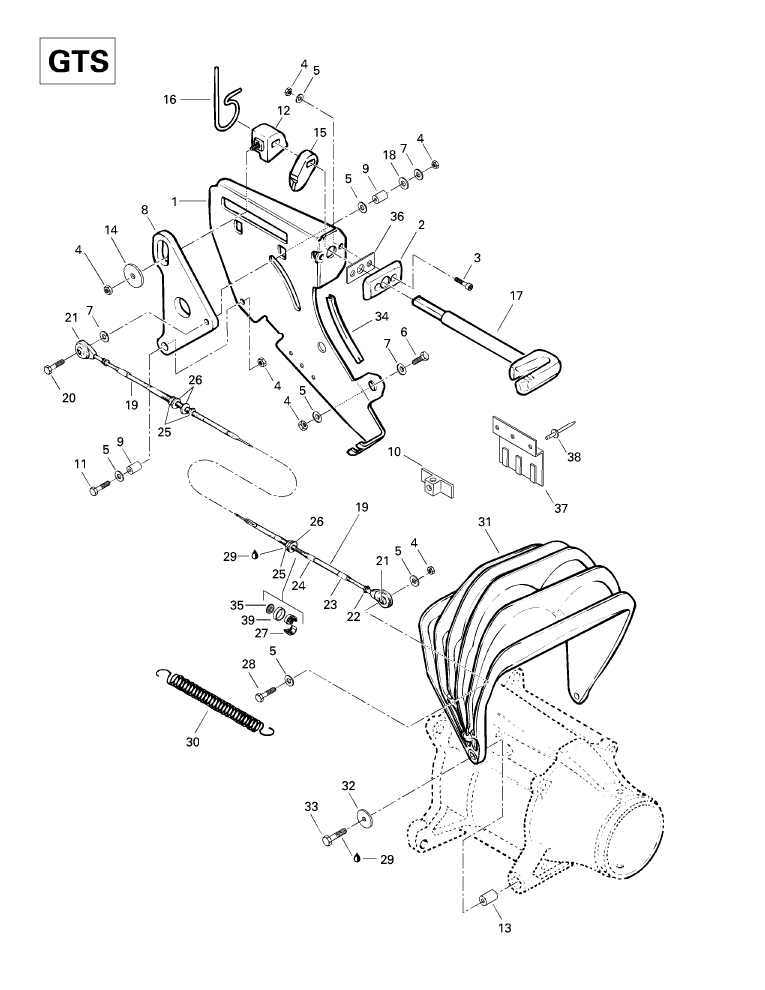 Fits 1996-2001 Sea-Doo Watercraft Triangular Lever, OEM Part # 271000119