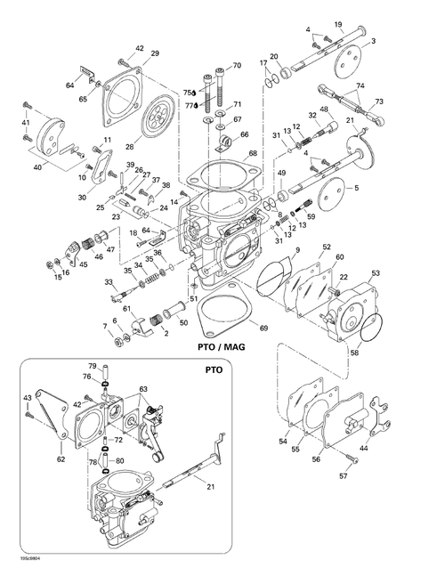 Fits 1998-2003 Sea-Doo Boats Gasket, OEM Part # 270500384