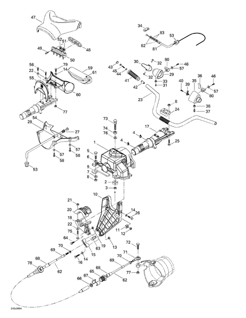 Fits 1998 Sea-Doo GSX Limited, 5629/5845 / GTX Limited, 5837/5842 Throttle Cable Ass Y, OEM Part # 277000781