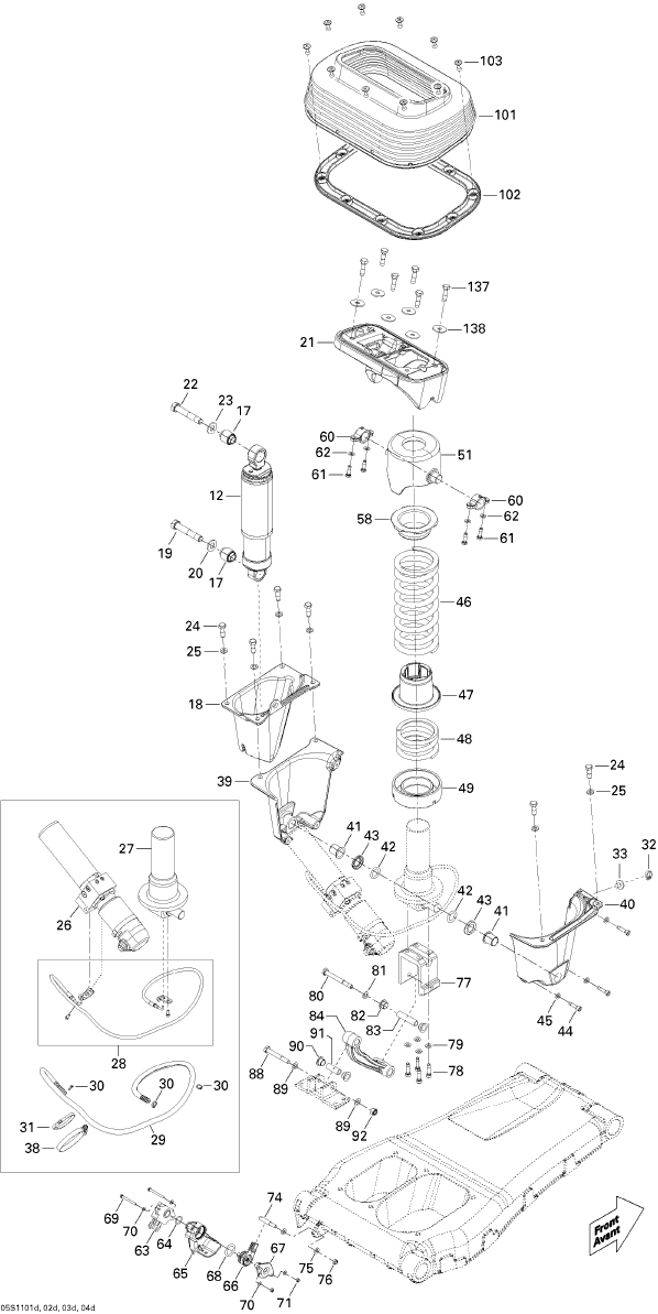 Fits 2009-2012 Sea-Doo RXT 260 (IS) / RXT iS 255 / RXT iS 260 Spring Spacer, OEM Part # 279000118