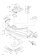 Fits 1998-5666 Sea-Doo Marine Parts Bridge Lower, OEM Part # 291001281