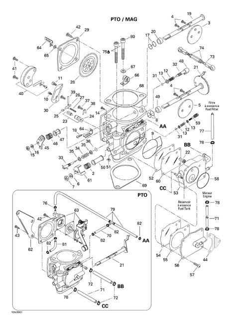 Fits 1998-2003 Sea-Doo Boats Gasket, OEM Part # 270500384