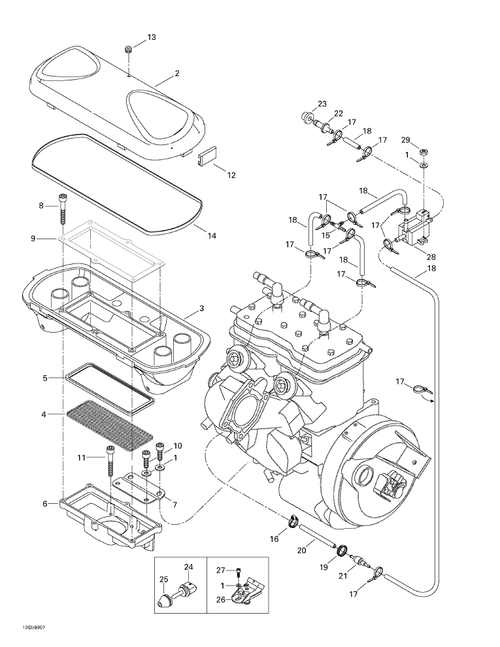 Fits 1998-5666 Sea-Doo Watercraft Support, OEM Part # 270000565