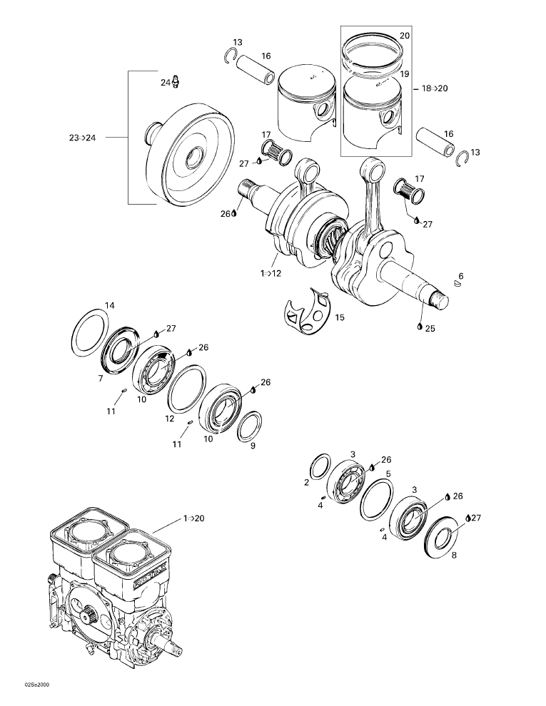 Fits 1996-2005 Sea-Doo Boats Ball Bearing, OEM Part # 420832574
