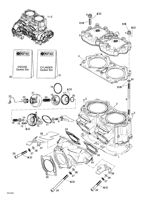 Fits 2000 Sea-Doo Boats Gasket, OEM Part # 420931488