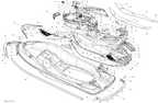 Fits 2011-2012 Sea-Doo Watercraft RH Upper Body Cap Cover, OEM Part # 291003130