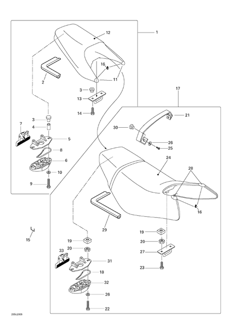Fits 2000-2007 Sea-Doo Watercraft Socket Head Screw M6, Scotch Grip, OEM Part # 205961660