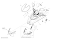 Fits 2012-2014 Sea-Doo Watercraft White Upper Front Deflector, Std, OEM Part # 269501981
