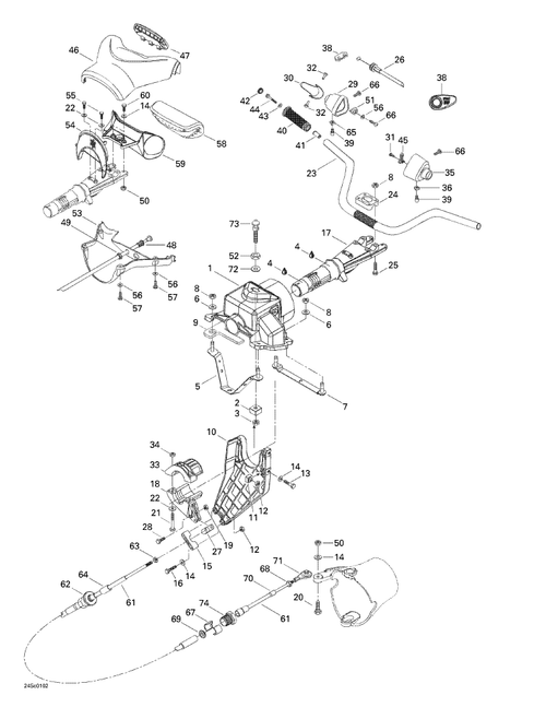 Fits 1998-2001 Sea-Doo Watercraft Throttle Cable, OEM Part # 277000727