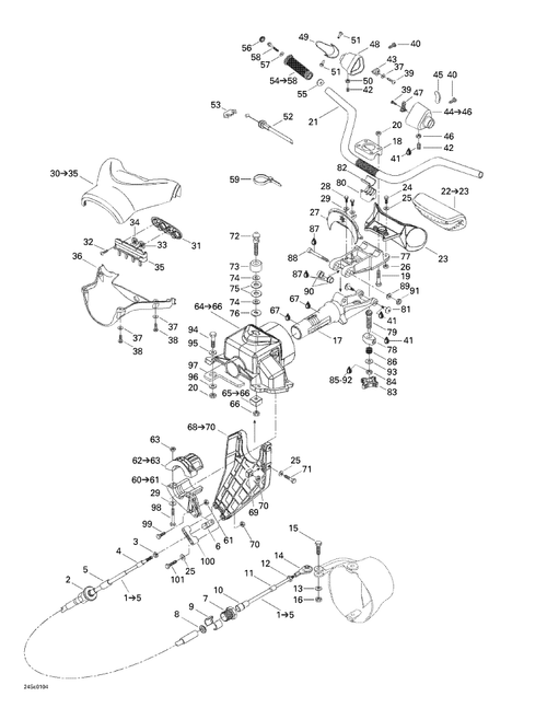 Fits 1998-5666 Sea-Doo Watercraft Adjuster Screw, OEM Part # 211000145