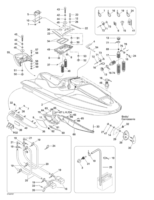 Fits 1998-5666 Sea-Doo Marine Parts Hose-Vent, OEM Part # 291001776