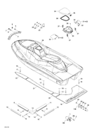 Fits 2000-2003 Sea-Doo Marine Parts LH Sponson, OEM Part # 292000617