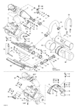 Fits 1999-2001 Sea-Doo GSX RFI, 5549 / GSX RFI, 5637/5638/5652/5829 / GSX RFI, 5645/5654 Exhaust Hose, OEM Part # 274000725