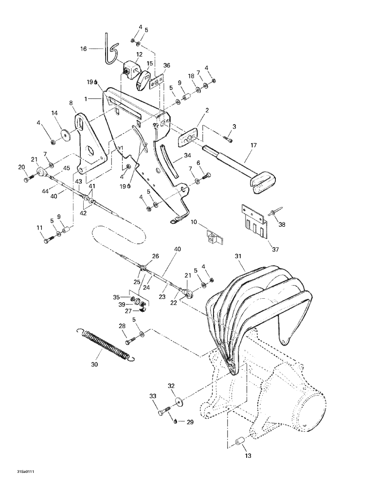 Fits 1996-2001 Sea-Doo Watercraft Triangular Lever, OEM Part # 271000119