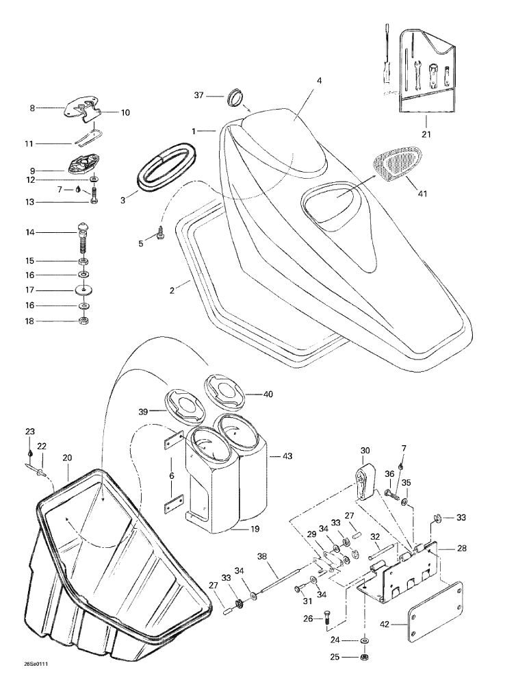 Fits 1996-2001 Sea-Doo Watercraft Screw-Special, OEM Part # 211000073