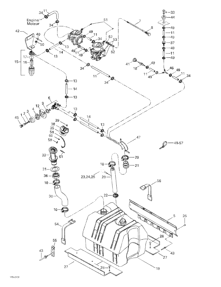 Fits 1998-2002 Sea-Doo Watercraft Choke Cable, OEM Part # 270000341