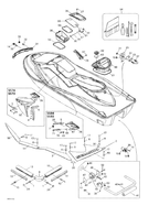 Fits 2002-2006 Sea-Doo Marine Parts RH Insert, OEM Part # 293450223