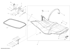 Fits 2013-2015 Sea-Doo GTX LTD 215 / GTX LTD iS 260 LH Seat Protector, OEM Part # 269002537