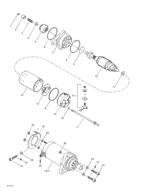 Fits 1999-2005 Sea-Doo Watercraft Starter Support, OEM Part # 270000467