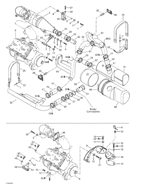 Fits 1998-5666 Sea-Doo Watercraft Exhaust Hose, OEM Part # 274000563