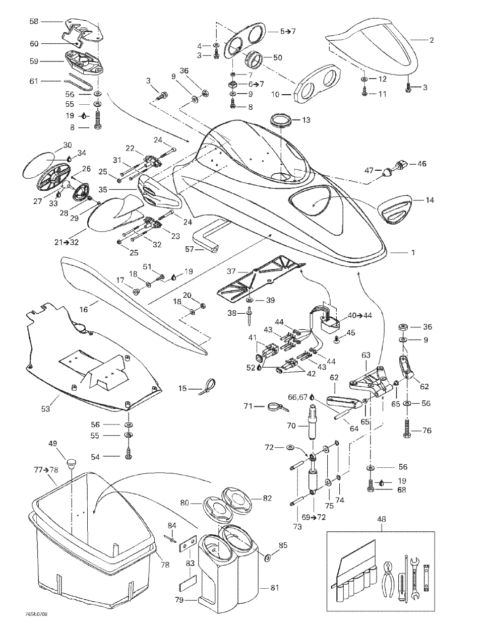 Fits 1999-2003 Sea-Doo Watercraft Se Support-Gauge, OEM Part # 269500585