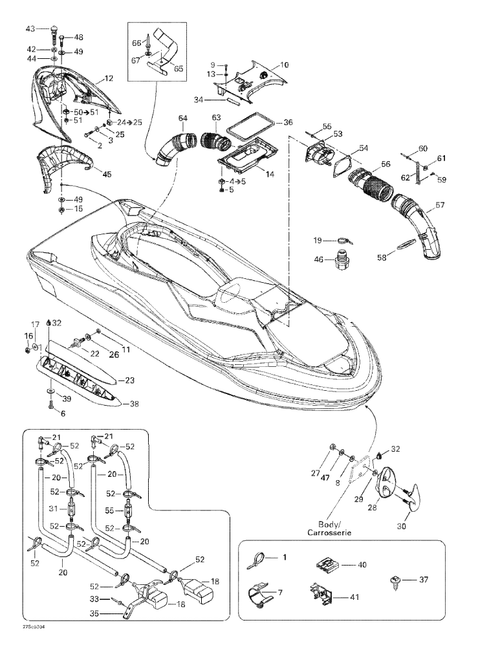 Fits 2002-2006 Sea-Doo Marine Parts Hose-Vent, OEM Part # 291001600