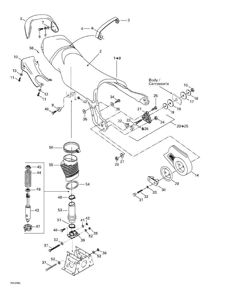 Fits 1997-2004 Ski-Doo Snowmobiles Guide_Spring, OEM Part # 503165100