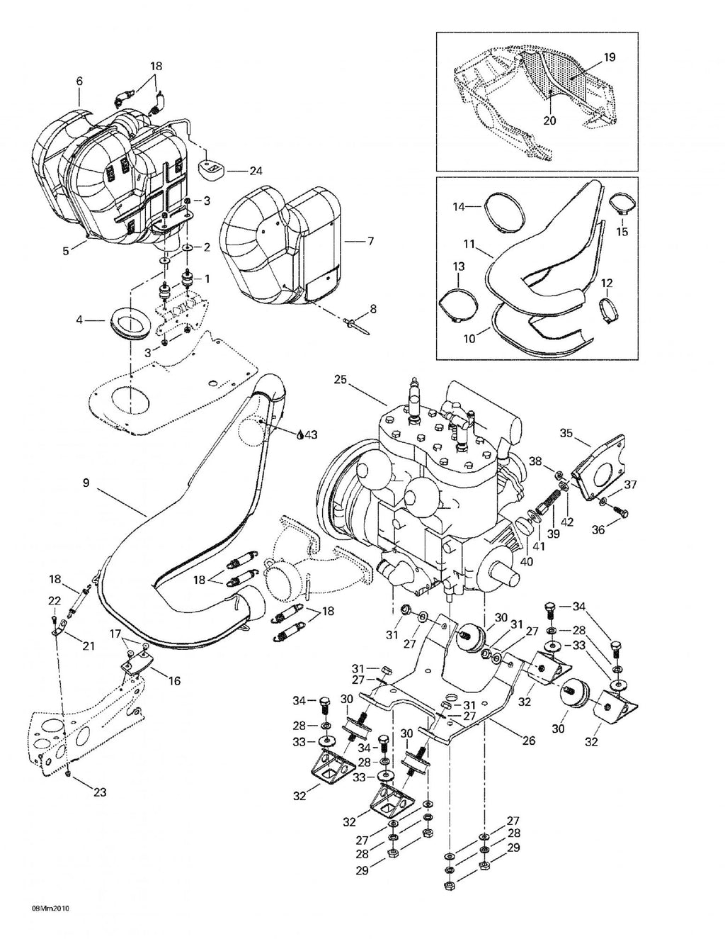 Fits 1998-2004 Ski-Doo Elite 1500 1st Edition / Elite 1500 2nd Edition Models Stopper, OEM Part # 512059056