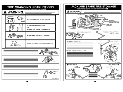 New 2006-2010 Fits Ford / Mercury Explorer / Mountaineer Decal - Jack Operation Base No. 17a083, Part # 6L2Z17A083AC