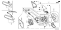 Honda New 2014 Fits Honda Ridgeline Mirror Assembly, Passenger Side Door (Modern Steel Metallic) (R.C.), Part # 76200-SJC-A11ZU