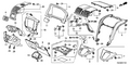 New 2007-2009 Fits Honda CR-V Garnish Assy., Center *NH644L* (DARK WQ GUN METALLIC), Part # 77250-SWA-A01ZA