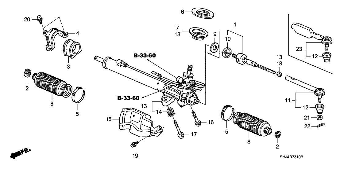 Honda New 2005-2006 Fits Honda Odyssey Power Steering Rack, Part # 53601-SHJ-A82
