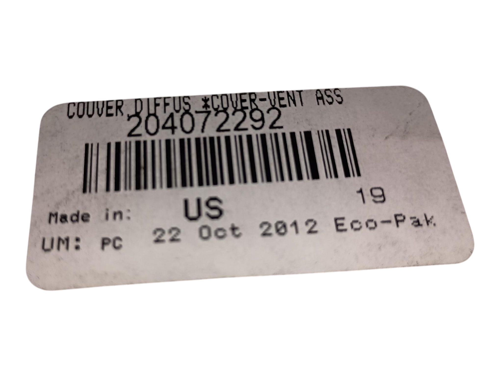 2005-2012 Fits Sea-Doo SE 215 Vent Cvr Ass'y, Port Side, OEM Part # 204072292 - Vintage image