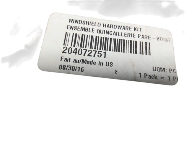 Fits 2007-2009 Sea-Doo 180 Challenger SE / 180 Challenger Windshield Hardware KIT, OEM Part # 204072751