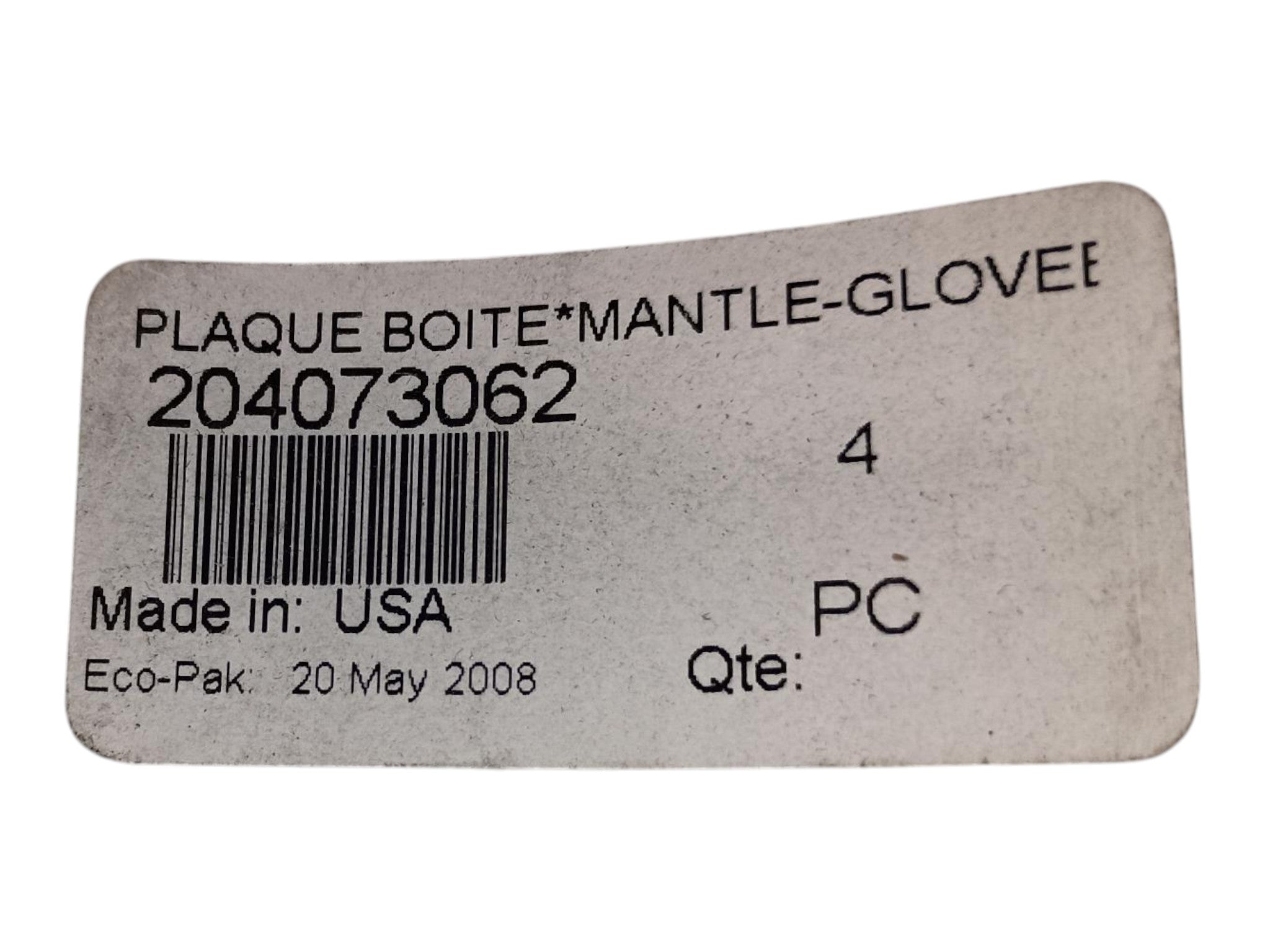 2008 Fits Sea-Doo 180 Challenger SE 215 Mantle Glovebox, OEM Part # 204073062 - Vintage image