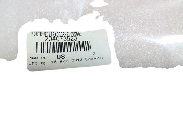 Fits 2010-2012 Sea-Doo 230 Wake 430 / 230 Wake 520 Glove BOXE Upper Cover, OEM Part # 204073523
