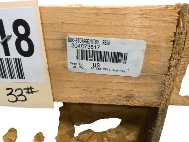 Fits 2012 Sea-Doo 180 Challenger & Challenger SE 215 / 180 Challenger SE 260 REAR Storage BOX Starboard, OEM Part # 204073817