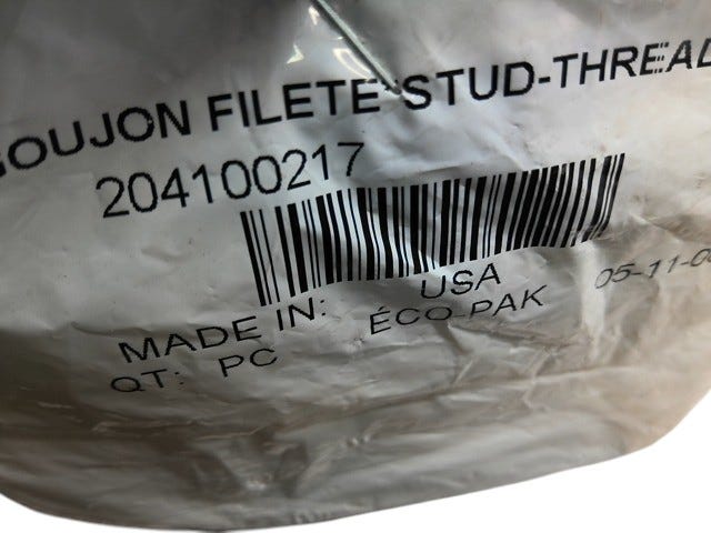 Fits 2007-2010 Sea-Doo 230 Wake SE 510 / 230 Challenger SP Threaded STUD M8 X 60, OEM Part # 204100217