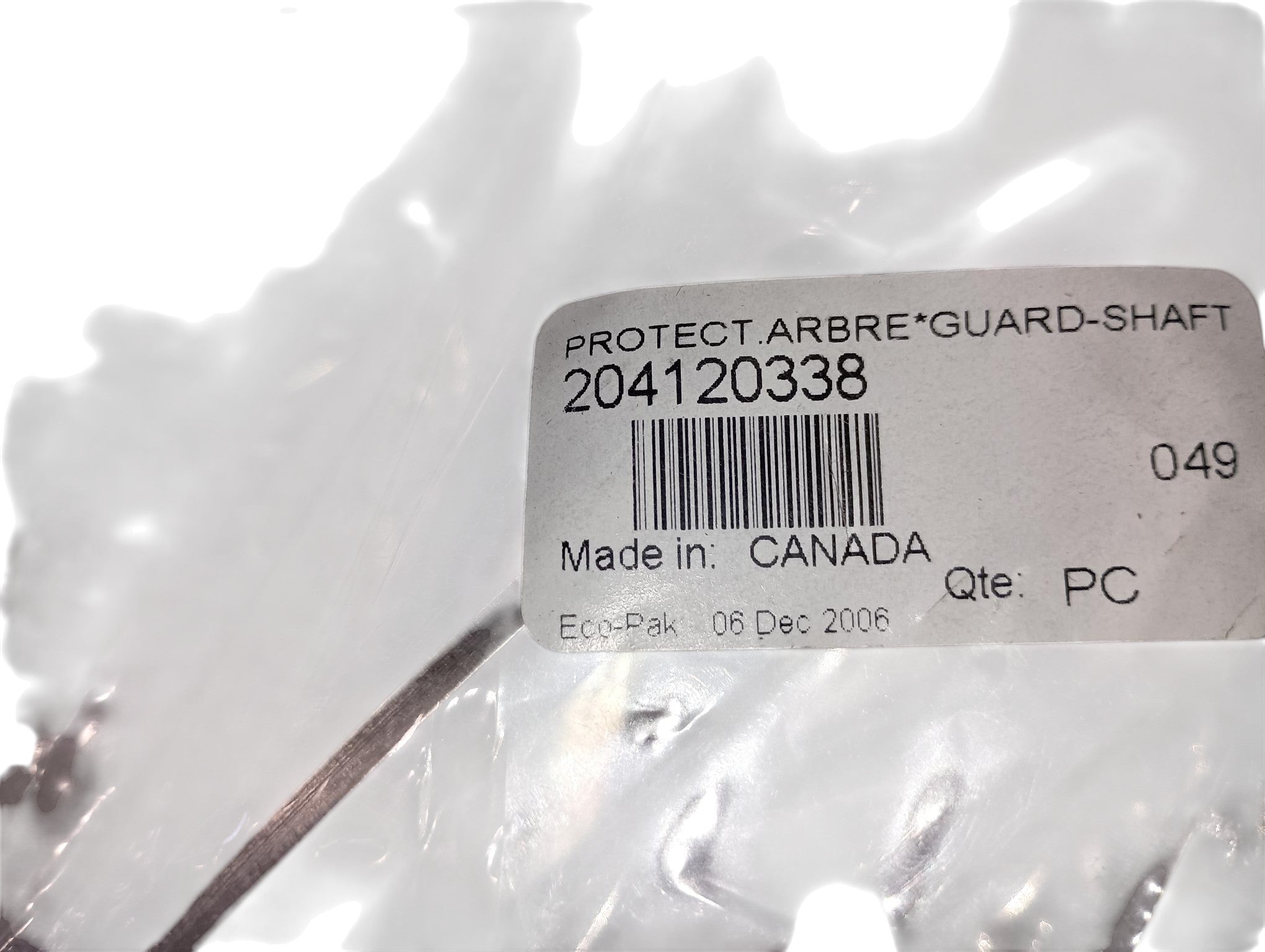 2007-2008 Fits Sea-Doo 180 Challenger SE 215 Shaft Guard, OEM Part # 204120338 - Vintage image