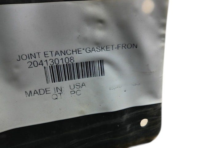 Fits 2005-2008 Sea-Doo 180 Challenger SE 215 / Challenger 180SE 215 IC Gasket Front, OEM Part # 204130108