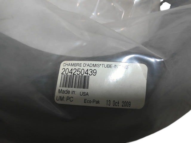Fits 2009-2011 Sea-Doo 150 Speedster 155 / 150 Speedster 155 (1503NA) AIR Intake TUBE, OEM Part # 204250439
