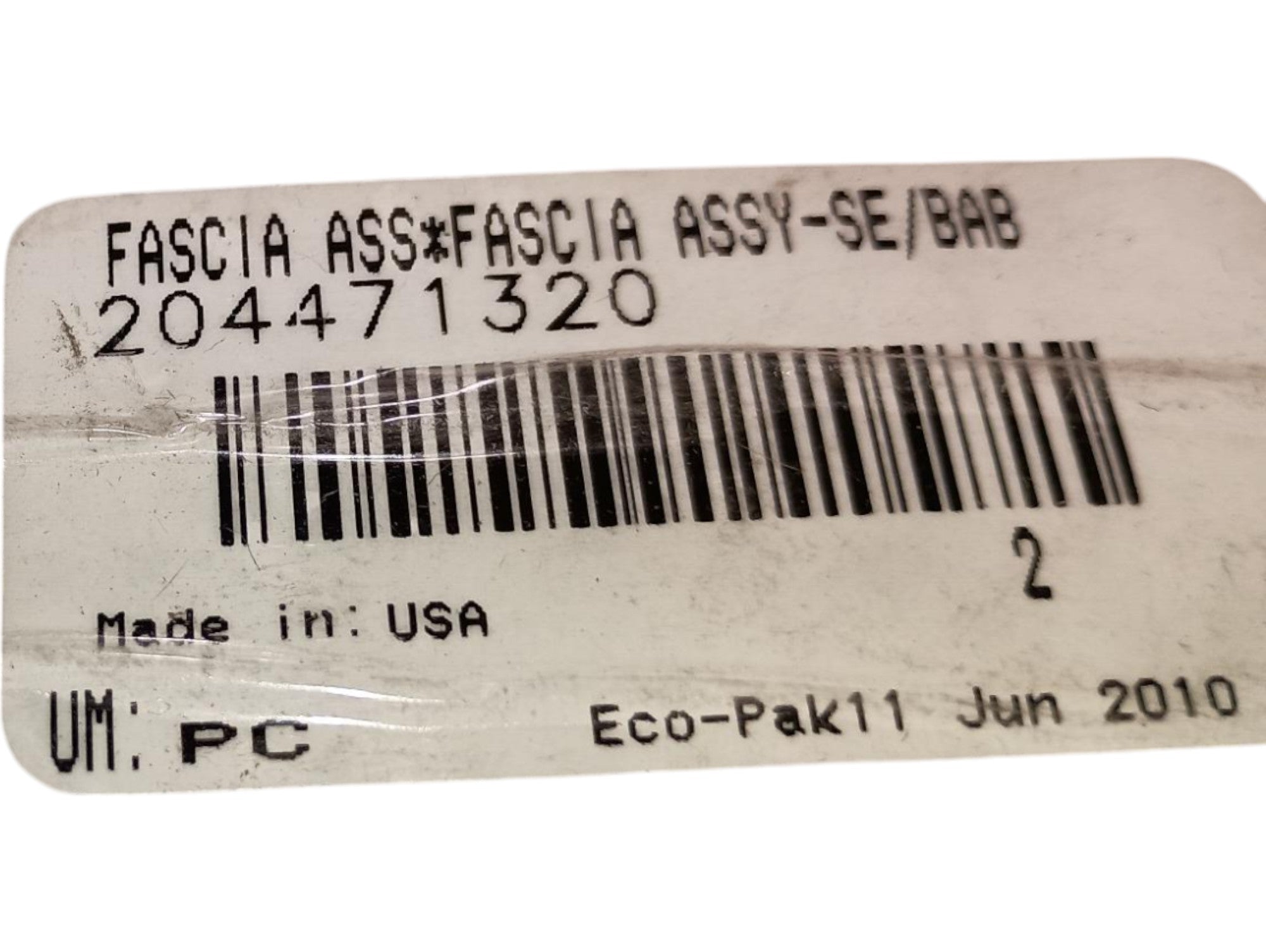 2009-2010 Fits Sea-Doo SE 510, 2X255 1503Ho Fascia, OEM Part # 204471320 - Vintage image