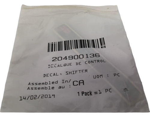1997-2012 Fits Sea-Doo Decal, Shifter, OEM Part # 204900136 - Vintage image