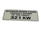Fits 2006-2011 Sea-Doo 210 Challenger 310 / 210 Challenger SE 310 Power Capacity Label, OEM Part # 204901612