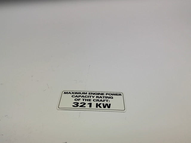 2006-2011 Fits Sea-Doo SE 310 Power Capacity Label, OEM Part # 204901612 - Vintage image